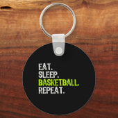 Eat Sleep Basketball Repo Player Fun Cool Lover Sleutelhanger (Voorkant)