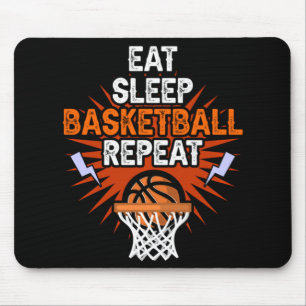 Eat Sleep Basketball Repo Player Gift Fun Basket Muismat