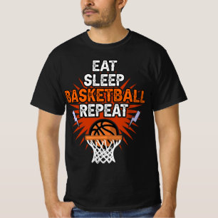 Eat Sleep Basketball Repo Player Gift Fun Basket T-shirt