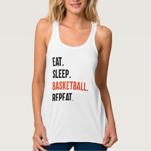 Eat Sleep Basketball Repo Racerback Tanktops