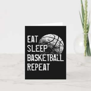 Eat Sleep Basketball Repo voor mannen meisjes B Kaart