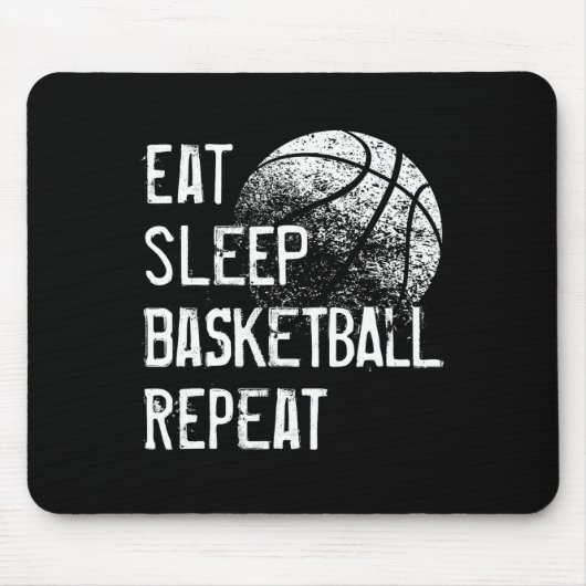 Eat Sleep Basketball Repo voor mannen meisjes B Muismat (Voorkant)