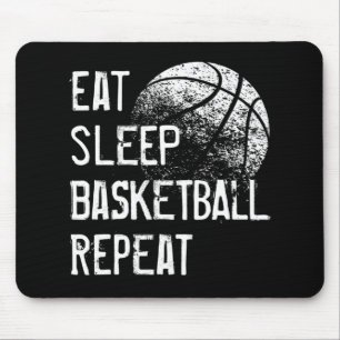 Eat Sleep Basketball Repo voor mannen meisjes B Muismat