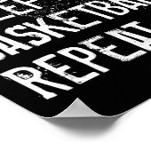 Eat Sleep Basketball Repo voor mannen meisjes B Poster (Hoek)