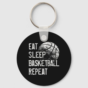 Eat Sleep Basketball Repo voor mannen meisjes B Sleutelhanger