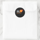 Eat Sleep Basketball Ronde Sticker (Tas)