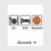 Eat Sleep Basketball Sticker (Vel)