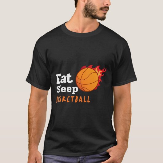 Eat Sleep Basketball T-shirt (Voorkant)