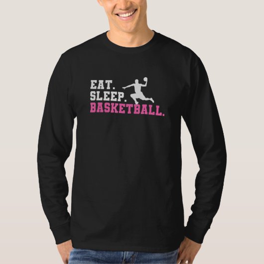 Eat Sleep Basketball T-shirt (Voorkant)