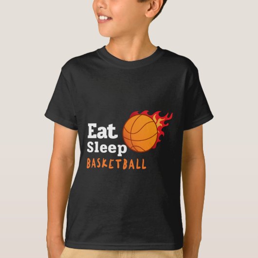 Eat Sleep Basketball T-shirt (Voorkant)