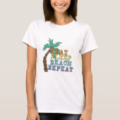 Eat Sleep Beach Herhalen T-shirt (Voorkant)