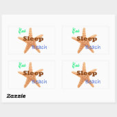 Eat Sleep Beach - Rectangle Sticker (Vel)