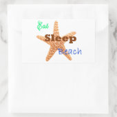 Eat Sleep Beach - Rectangle Sticker (Tas)