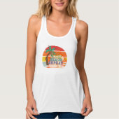 Eat Sleep Beach Tank - Aangepaste zomer Vibe Top (Voorkant)