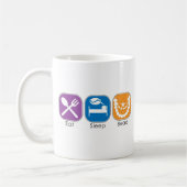 Eat Sleep Bead Koffiemok (Links)