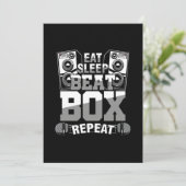 Eat Sleep Beatbox Rap Hiphop Microphone Beatboxing Kaart (Staand voorkant)