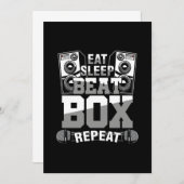 Eat Sleep Beatbox Rap Hiphop Microphone Beatboxing Kaart (Voorkant / Achterkant)