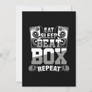 Eat Sleep Beatbox Rap Hiphop Microphone Beatboxing Kaart