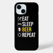 Eat Sleep Beer Herhalen Case-Mate iPhone Case (Achterkant)