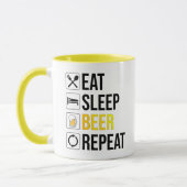 Eat Sleep Beer Herhalen Mok (Links)