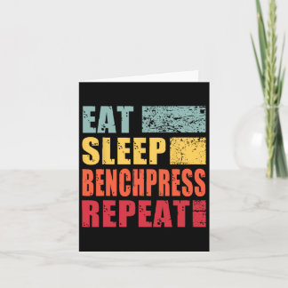 Eat Sleep Benchpress Herhaal Kaart