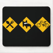 Eat Sleep Bicycle Road Signs Muismat (Voorkant)