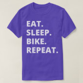 Eat Sleep Bike Herhaling T-shirt (Design voorkant)