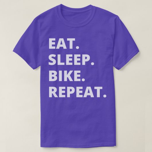 Eat Sleep Bike Herhaling T-shirt (Design voorkant)