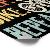 Eat Sleep Bike Repat Retro Bike Mountain Biker Poster (Hoek)