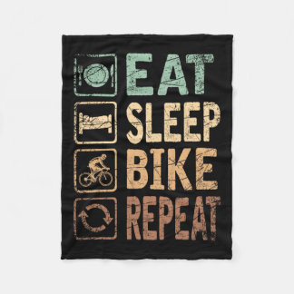 Eat Sleep Bike Repetcyclus Fleece Deken