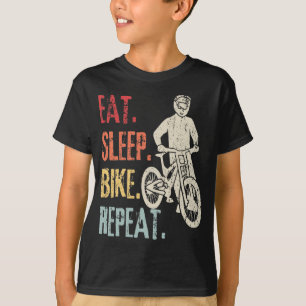 Eat Sleep Bike Repo Retro Bike Mountain Biker T-shirt