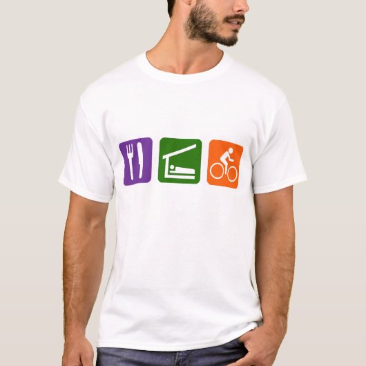 Eat Sleep Biking T-shirt (Voorkant)