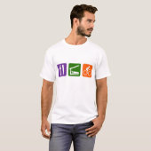 Eat Sleep Biking T-shirt (Voorkant volledig)