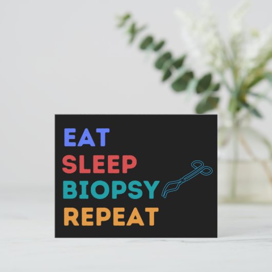 EAT SLEEP BIOPSY REPEAT - BIOPSY BRIEFKAART (Staand voorkant)