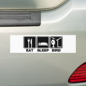 Eat Sleep Bird (blind) Bumpersticker (Op auto)