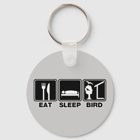 Eat Sleep Bird (blind) Sleutelhanger (Voorkant)