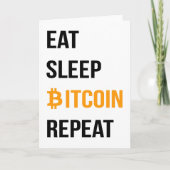 Eat Sleep Bitcoin Herhalen Aankondiging (Voorkant)