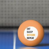 Eat Sleep Bitcoin Herhalen Pingpongbal (Net)
