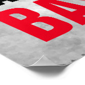 Eat Sleep Black & White Baseball Motivatie Poster (Hoek)