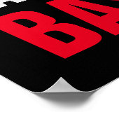 Eat Sleep Black & White Baseball Motivatie Poster (Hoek)