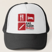 Eat Sleep Blades - Rood Trucker Pet (Voorkant)