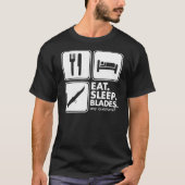 Eat Sleep Blades - Wit T-shirt (Voorkant)