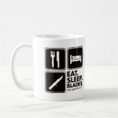 Eat Sleep Blades - zwart Koffiemok (Links)