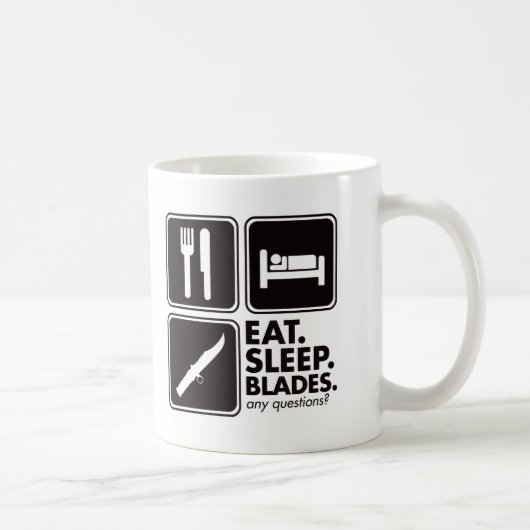 Eat Sleep Blades - zwart Koffiemok (Rechts)