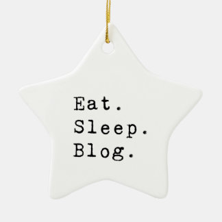 Eat Sleep Blog Keramisch Ornament