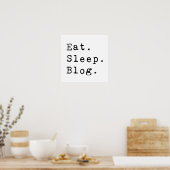 Eat Sleep Blog Poster (Keuken)