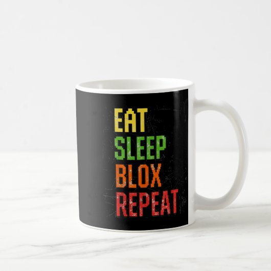 Eat Sleep Blox Repeat, Blox Gaming, Funny Blox Cos Koffiemok (Rechts)