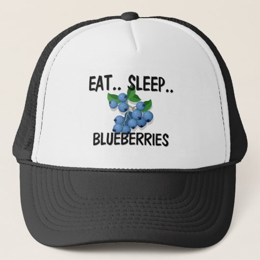 Eat Sleep BLUEBERRIES Trucker Pet (Voorkant)