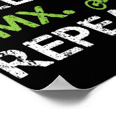 Eat Sleep BMX Freestyle Cycling Sarcasm Poster (Hoek)