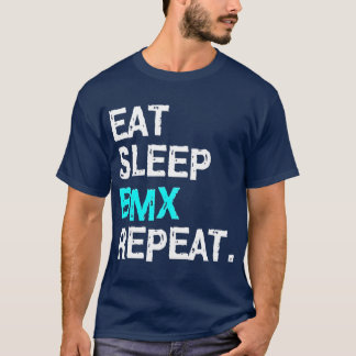 Eat Sleep BMX Herhaal Bike Racing voor Vrouwen Man T-shirt